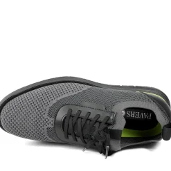 Knitted-Upper Lace-Up Shoes - Black
