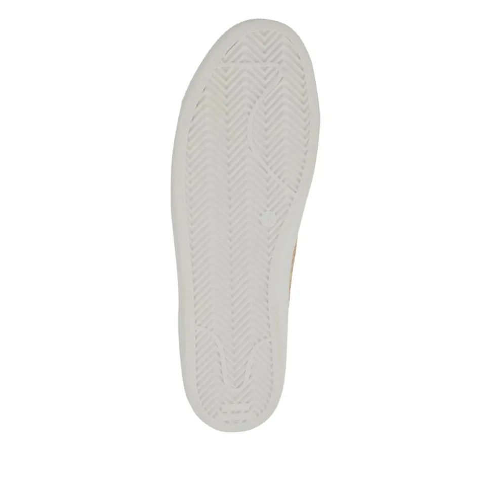 Knitted-Upper Lace-Up Trainers - Beige Multi