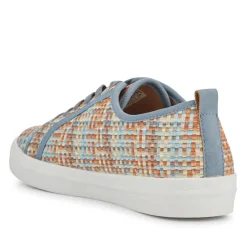 Knitted-Upper Lace-Up Trainers - Orange Multi
