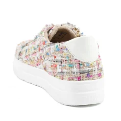Knitted Zip & Lace Fasten Trainers - Multi