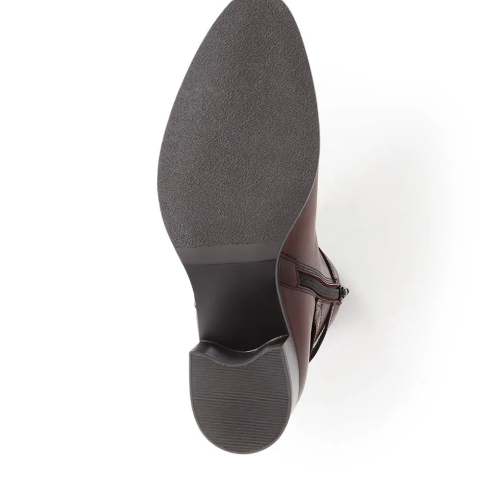 Kyra Leather Boots - Brown