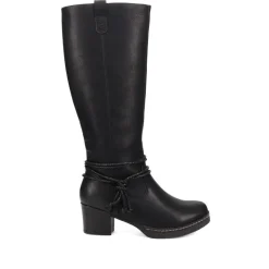 Lace-Detailed Long Boots - Black