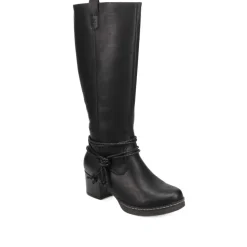 Lace-Detailed Long Boots - Black