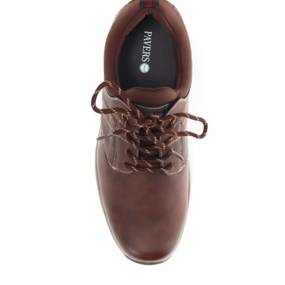 Lace-Detailed Slip-On Shoes - Brown