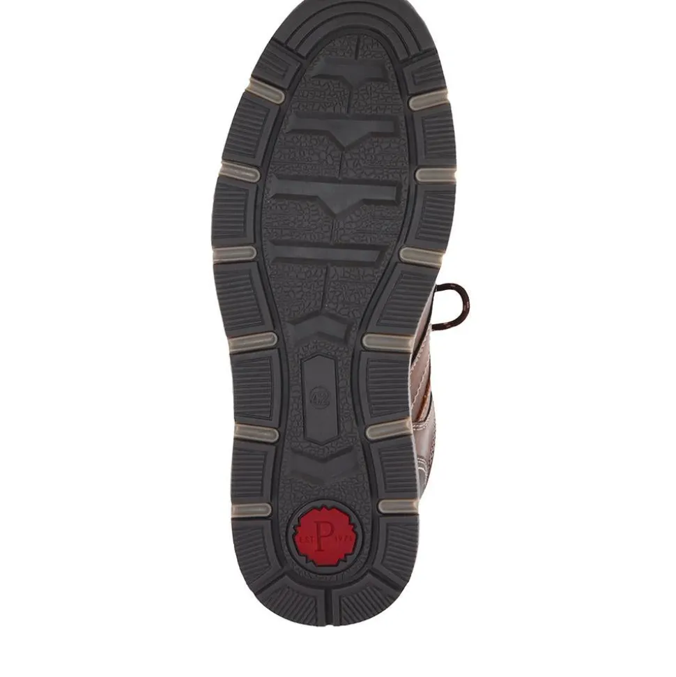 Lace-Detailed Slip-On Shoes - Brown