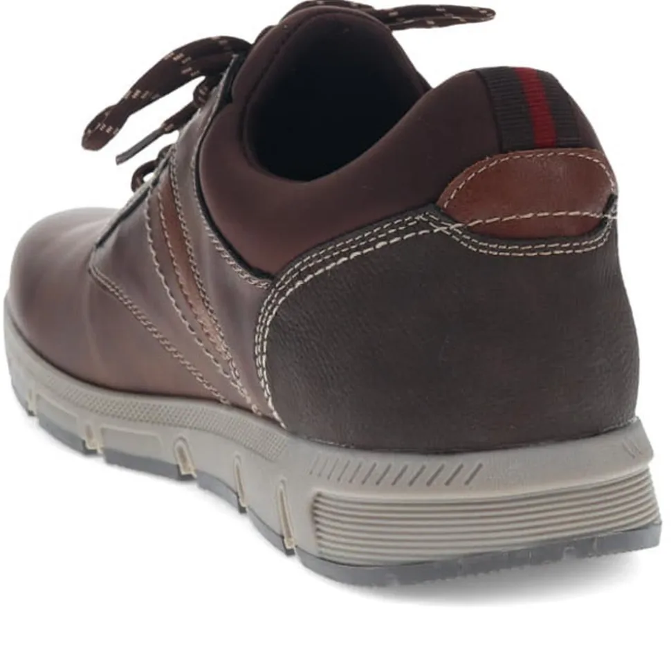 Lace-Detailed Slip-On Shoes - Brown