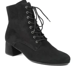 Lace-Up Ankle Boots - Black
