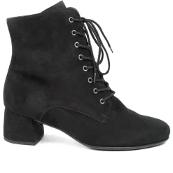 Lace-Up Ankle Boots - Black