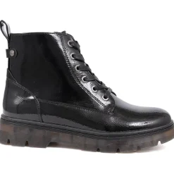 Lace-Up Ankle Boots - Black