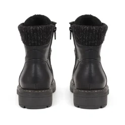 Lace-Up Ankle Boots - Black