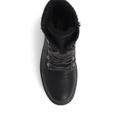 Lace-Up Ankle Boots - Black