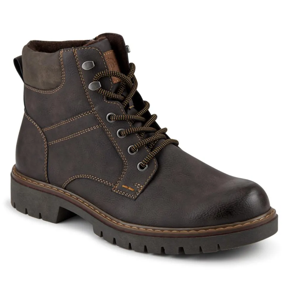 Lace-Up Ankle Boots - Dark Brown