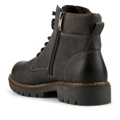 Lace-Up Ankle Boots - Dark Brown