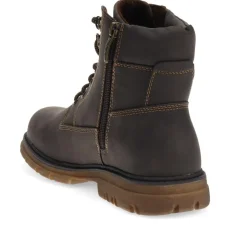 Lace-Up Ankle Boots - Dark Brown
