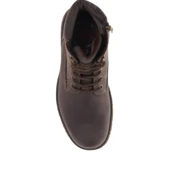 Lace-Up Ankle Boots - Dark Brown