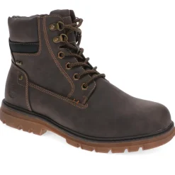 Lace-Up Ankle Boots - Dark Brown