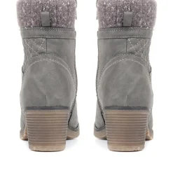 Lace-Up Ankle Boots - Grey