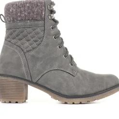 Lace-Up Ankle Boots - Grey