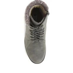 Lace-Up Ankle Boots - Grey