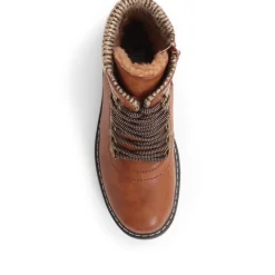 Lace-Up Ankle Boots - Tan