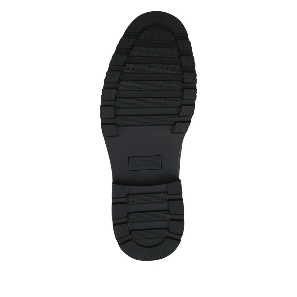 Lace Up Casual Block Heel Chukka Boots - Black