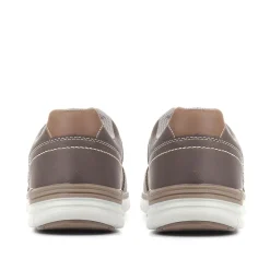Lace Up Casual Trainers - Brown
