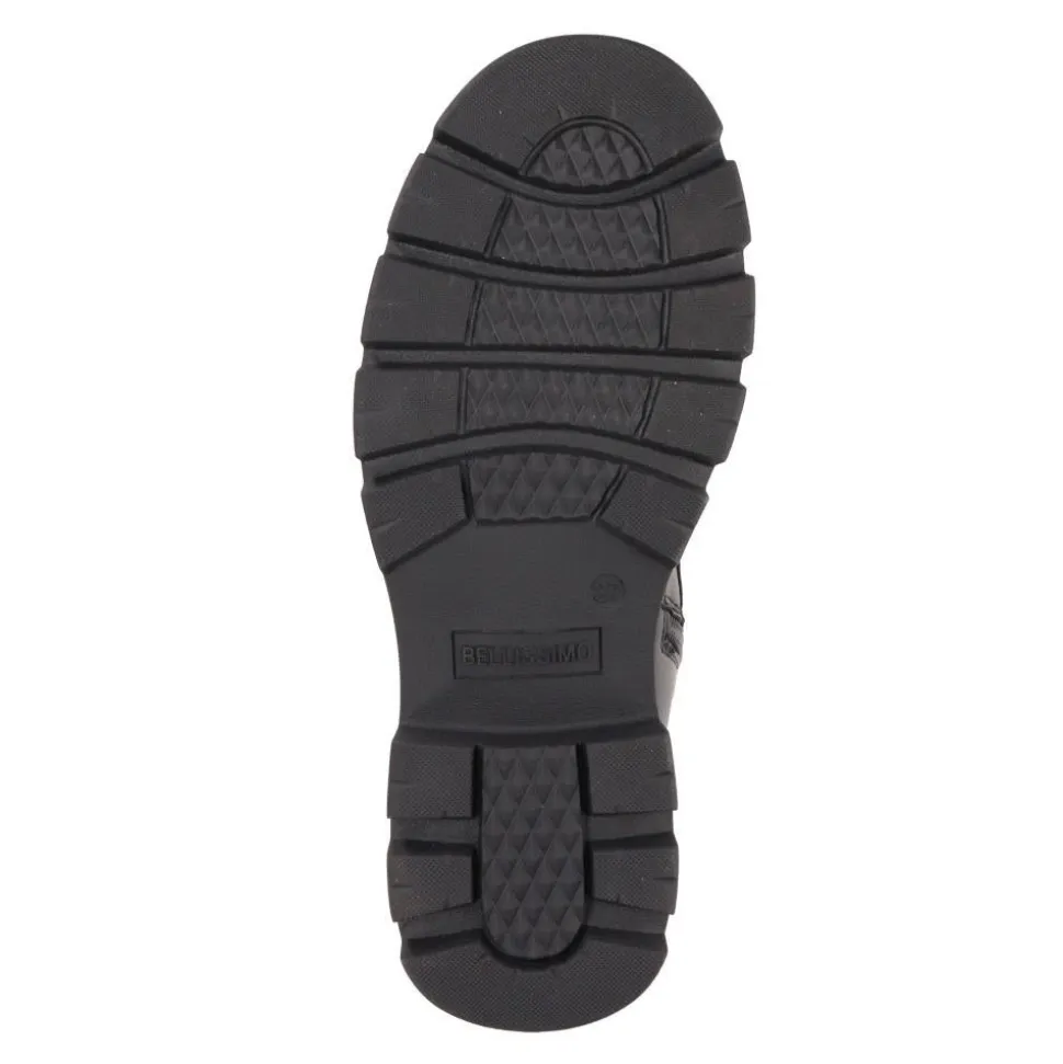 Lace-Up Chunky Boots - Black