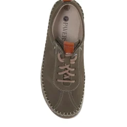 Lace-Up Chunky Trainers - Khaki