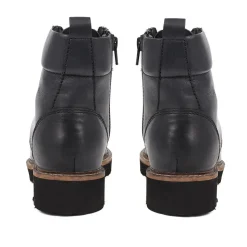 Lace-Up Leather Boots - Blue