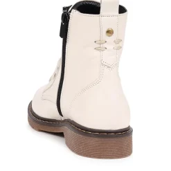 Lace-Up Leather Boots - Off White