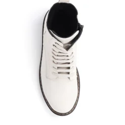 Lace-Up Leather Boots - Off White