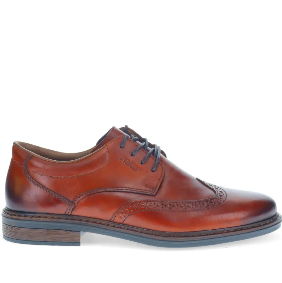 Lace-Up Leather Brogues - Tan