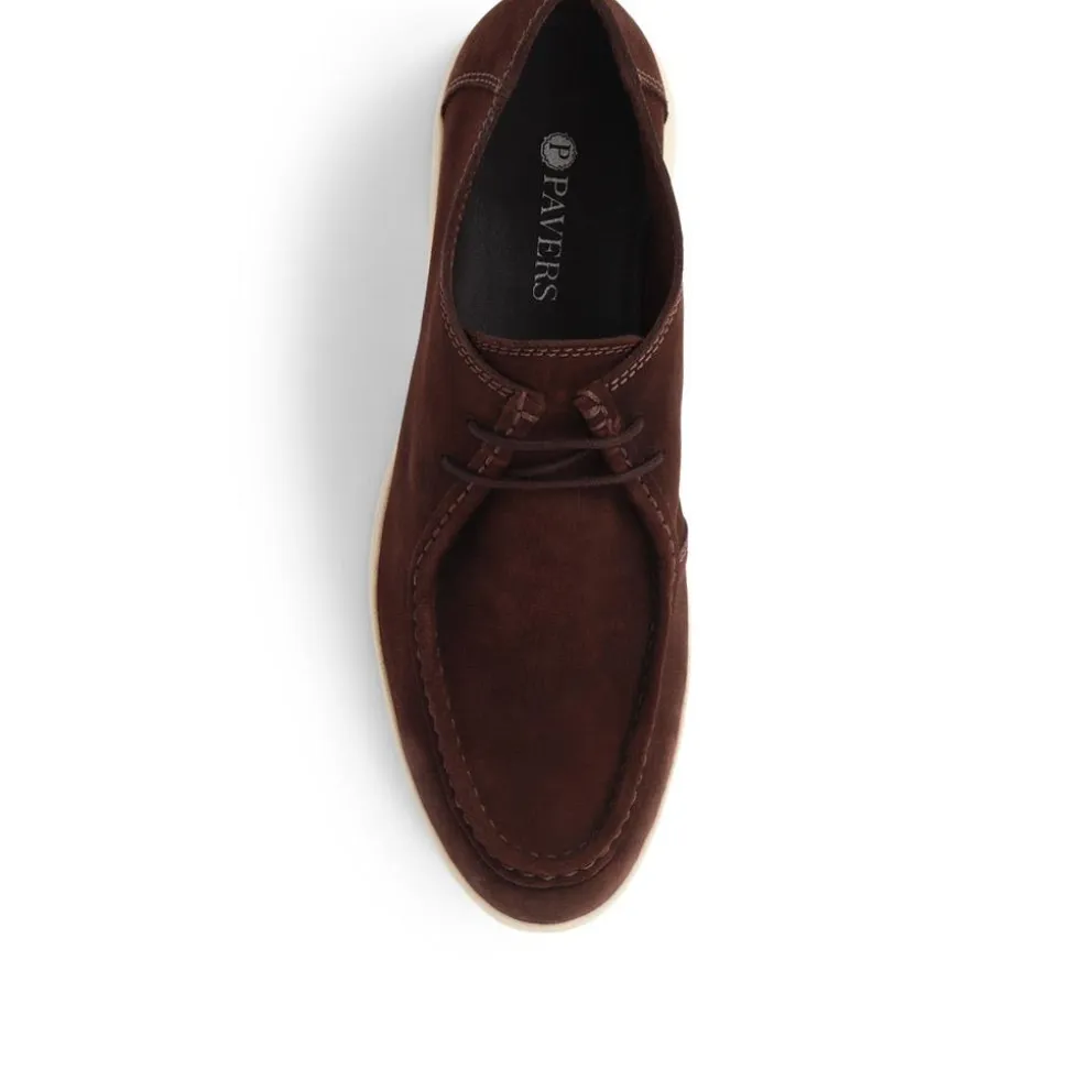 Lace-Up Leather Loafers - Brown
