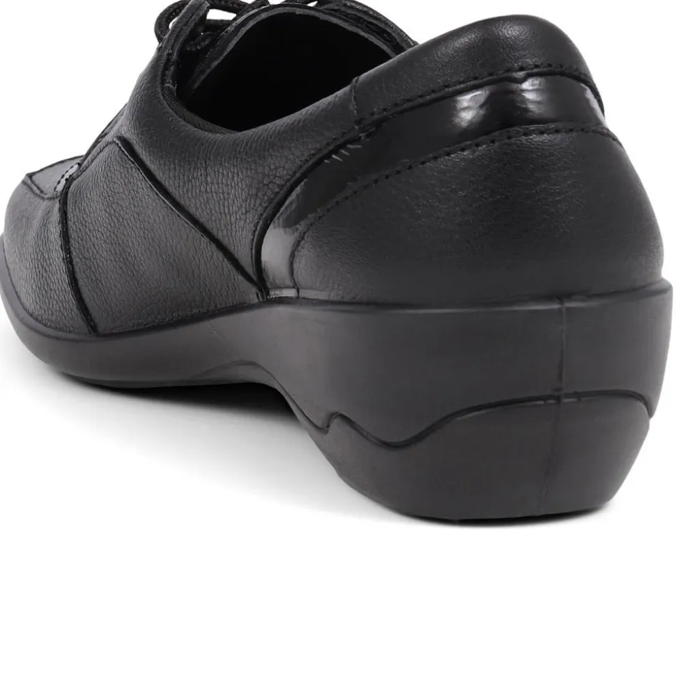 Lace-Up Leather Shoes - Black