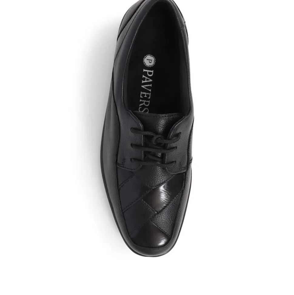 Lace-Up Leather Shoes - Black