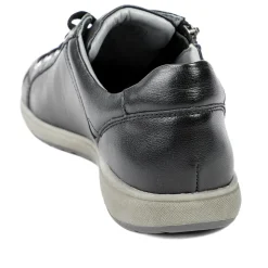Lace-Up Leather Trainers - Black