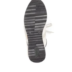 Lace-Up Leather Trainers - Off White