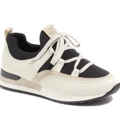 Lace-Up Leather Trainers - Off White