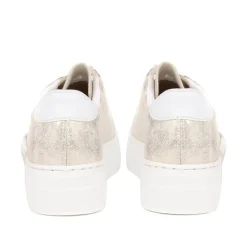 Lace-Up Platform Trainers - Metallic
