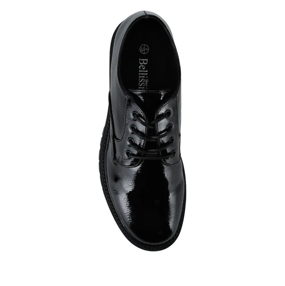 Lace-Up Smart Shoes - Black Patent