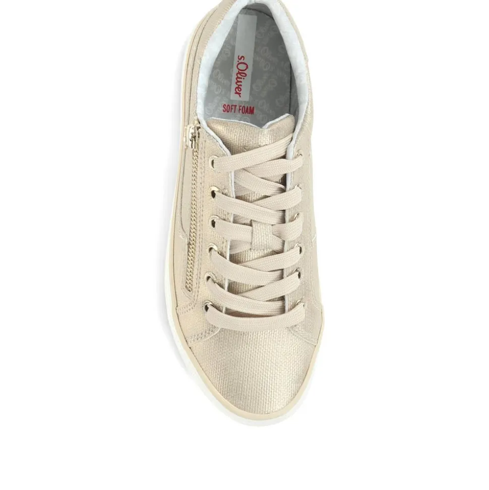 Lace-Up Trainer Pump - Champagne