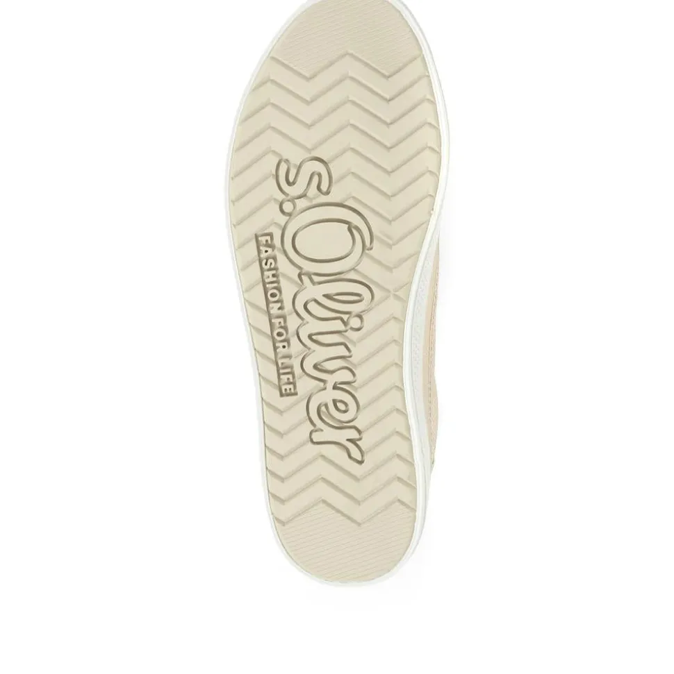 Lace-Up Trainer Pump - Champagne
