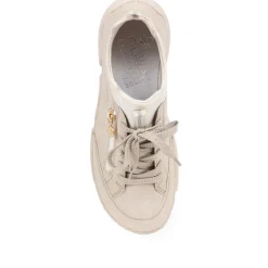 Lace-Up Trainers - Beige