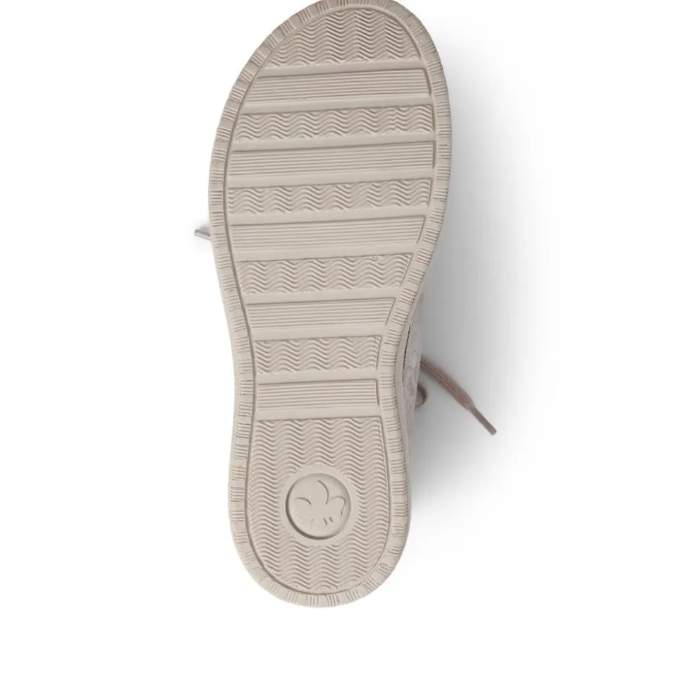 Lace-Up Trainers - Beige Multi