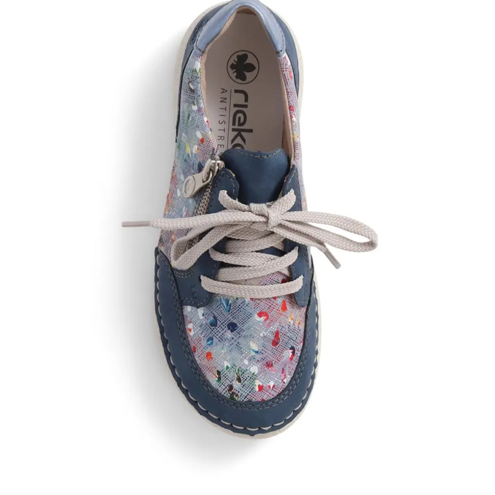 Lace-Up Trainers - Blue Multi