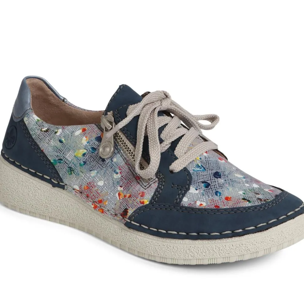 Lace-Up Trainers - Blue Multi