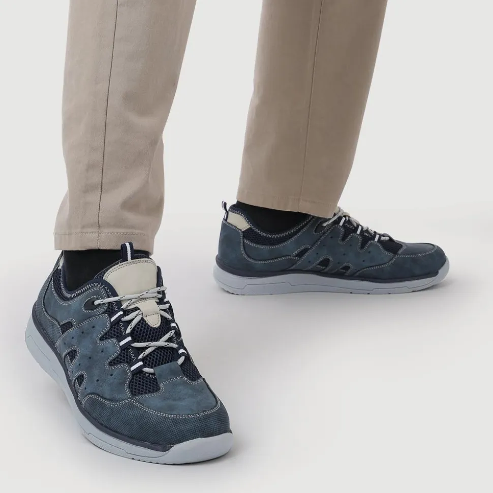 Lace -Up Trainers for Men - Navy
