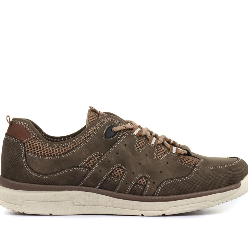 Lace -Up Trainers for Men - Taupe