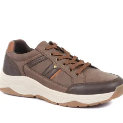 Lace-Up Trainer Shoe - Brown