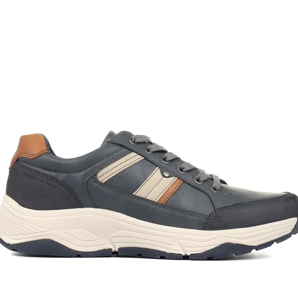 Lace-Up Trainer Shoe - Navy